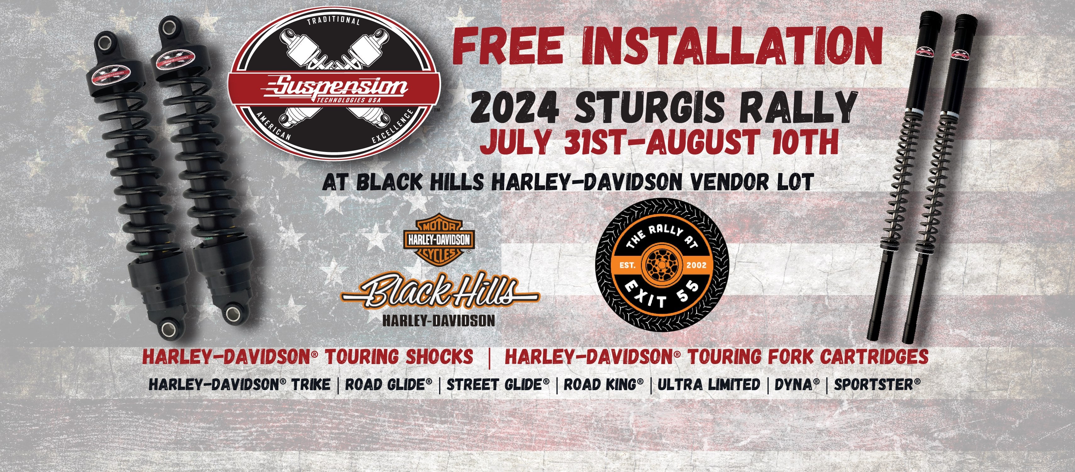 Suspension Technologies doing Free Installs at 2024 Sturgis Rally